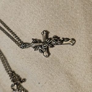 Sterling Silver 999 Cross Crucifix Pendent Necklace